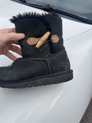 Ugh girls black suede boots - ugh,
