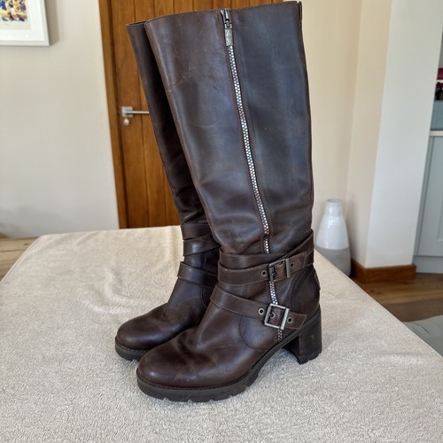 Ugg knee high leather brown - leather,